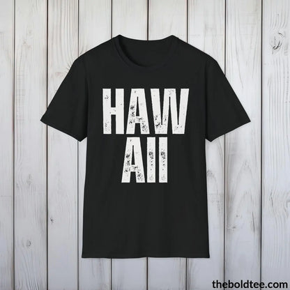 T-Shirt Black / S HAWAII Tee - Casual, Sustainable & Soft Cotton Crewneck Unisex T-Shirt - 9 Bold Colors