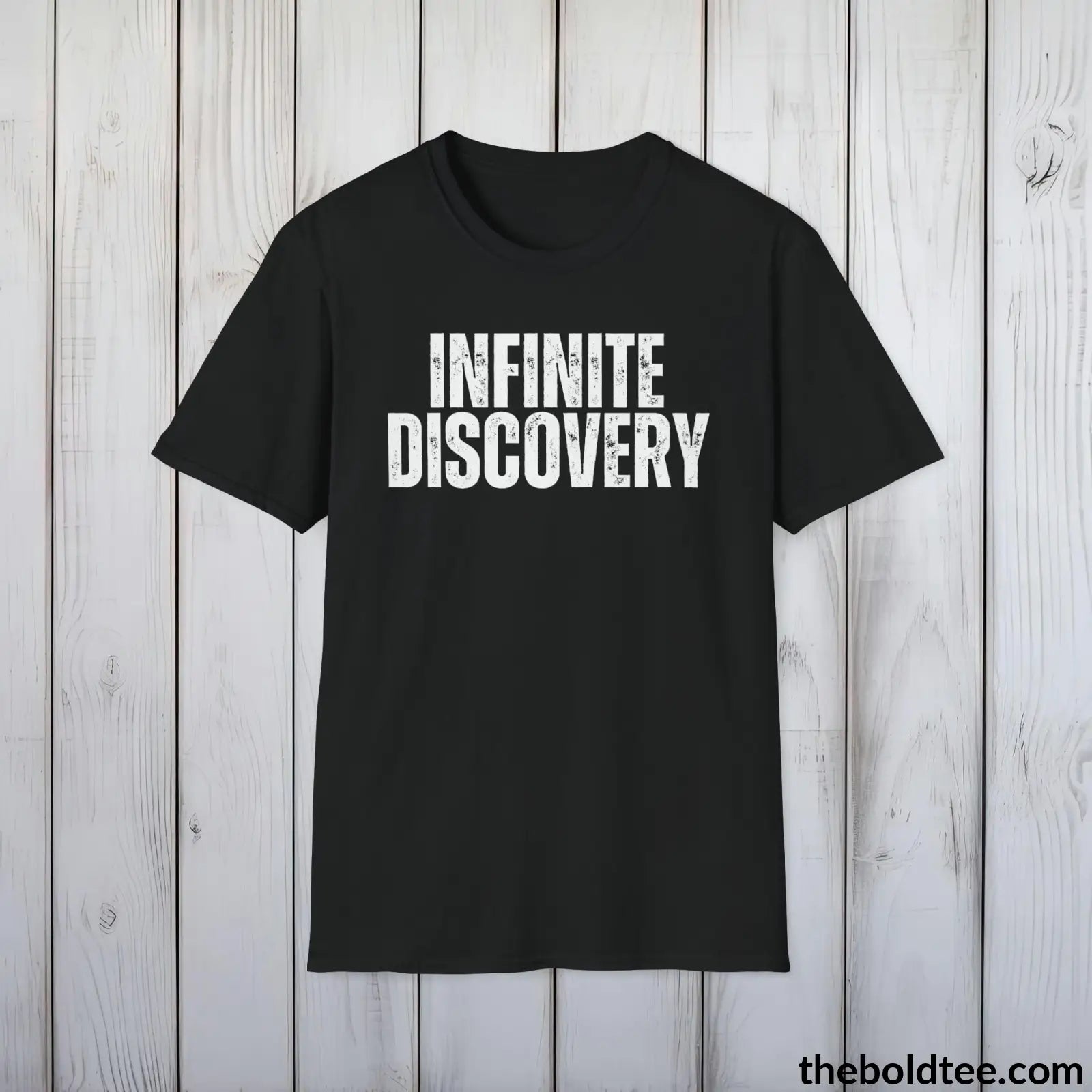 T-Shirt Black / S INFIINITE DISCOVERY Space Tee - Casual, Sustainable & Soft Cotton Crewneck Unisex T-Shirt - 9 Bold Colors