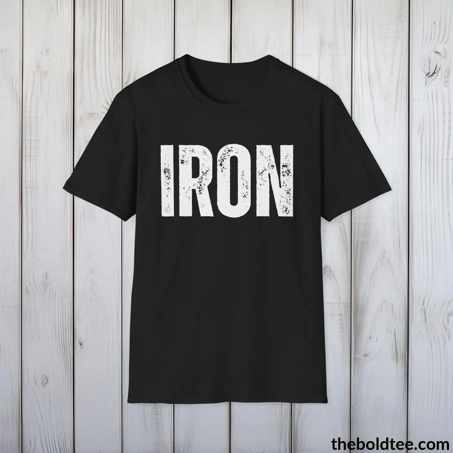 T-Shirt Black / S IRON Tee - Bold Urbnan Cotton T-Shirt - 9 Epic Colors Available