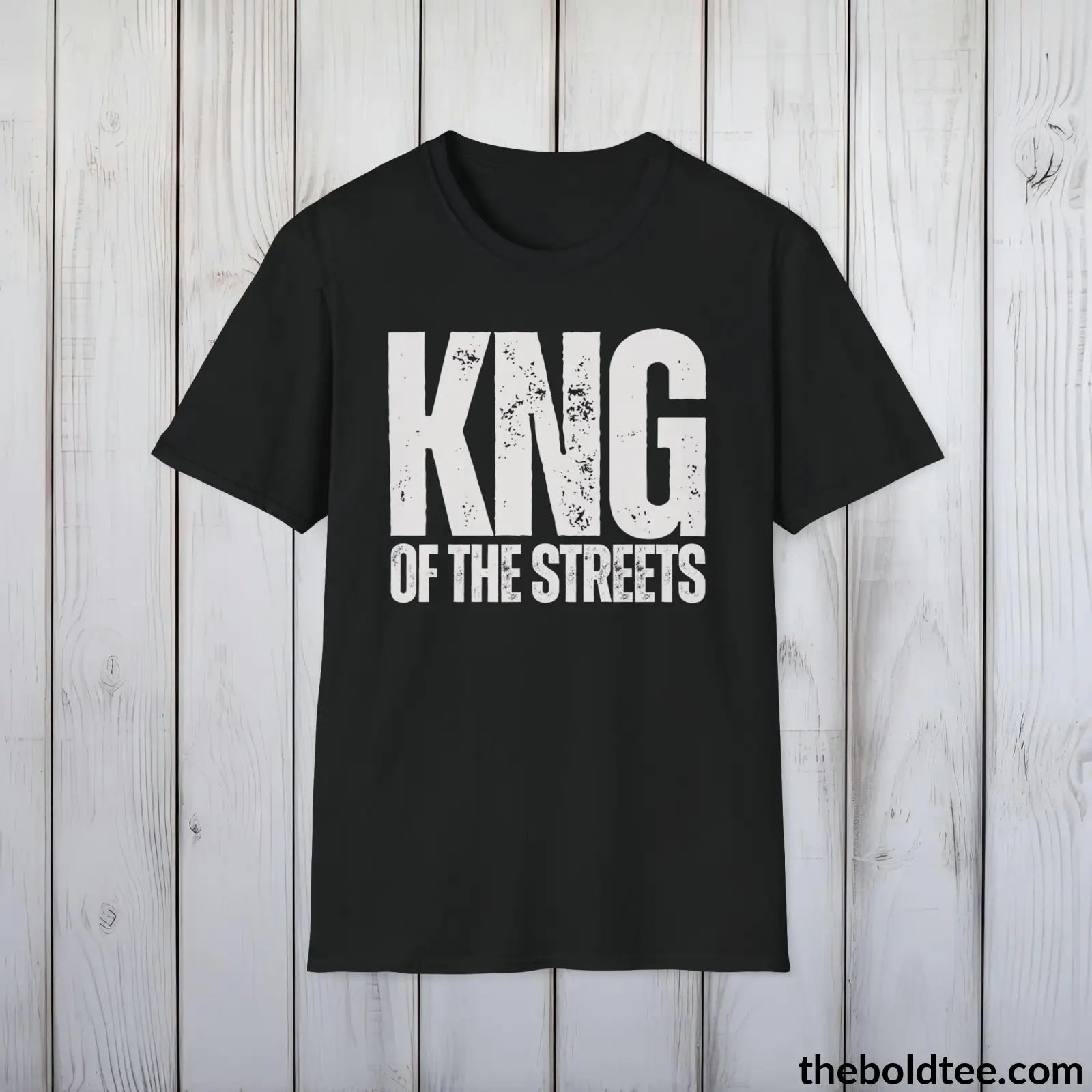 T-Shirt Black / S KNG of the Streets Tee - Bold Urbnan Cotton T-Shirt - 9 Epic Colors Available