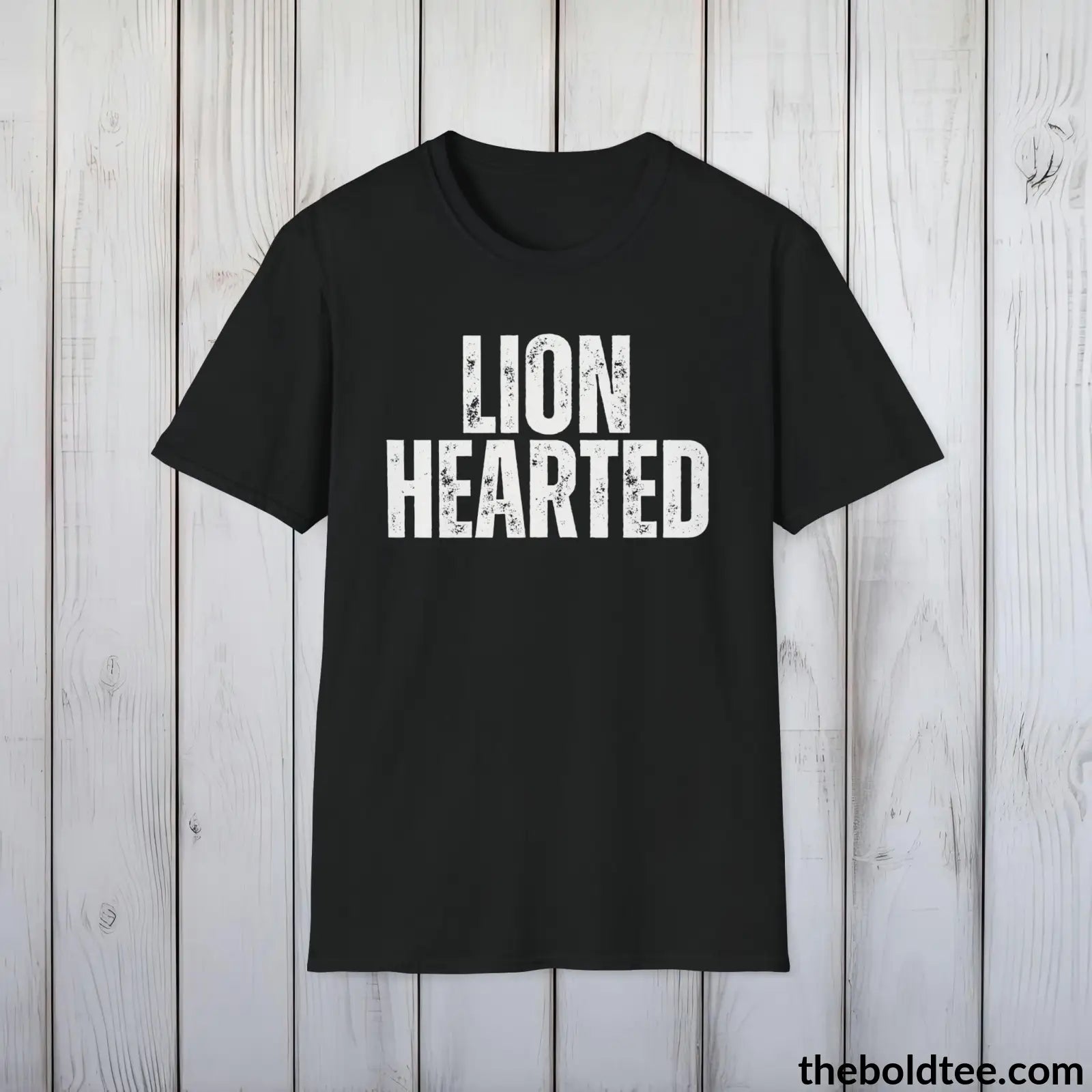 T-Shirt Black / S LIONHEARTED Tee - Casual, Sustainable & Soft Cotton Crewneck Unisex T-Shirt - 9 Bold Colors