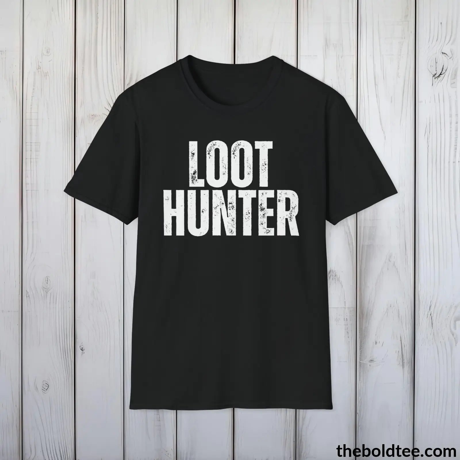 T-Shirt Black / S LOOT HUNTER Gamer Tee - Sustainable & Soft Cotton Crewneck Unisex T-Shirt - 9 Bold Colors