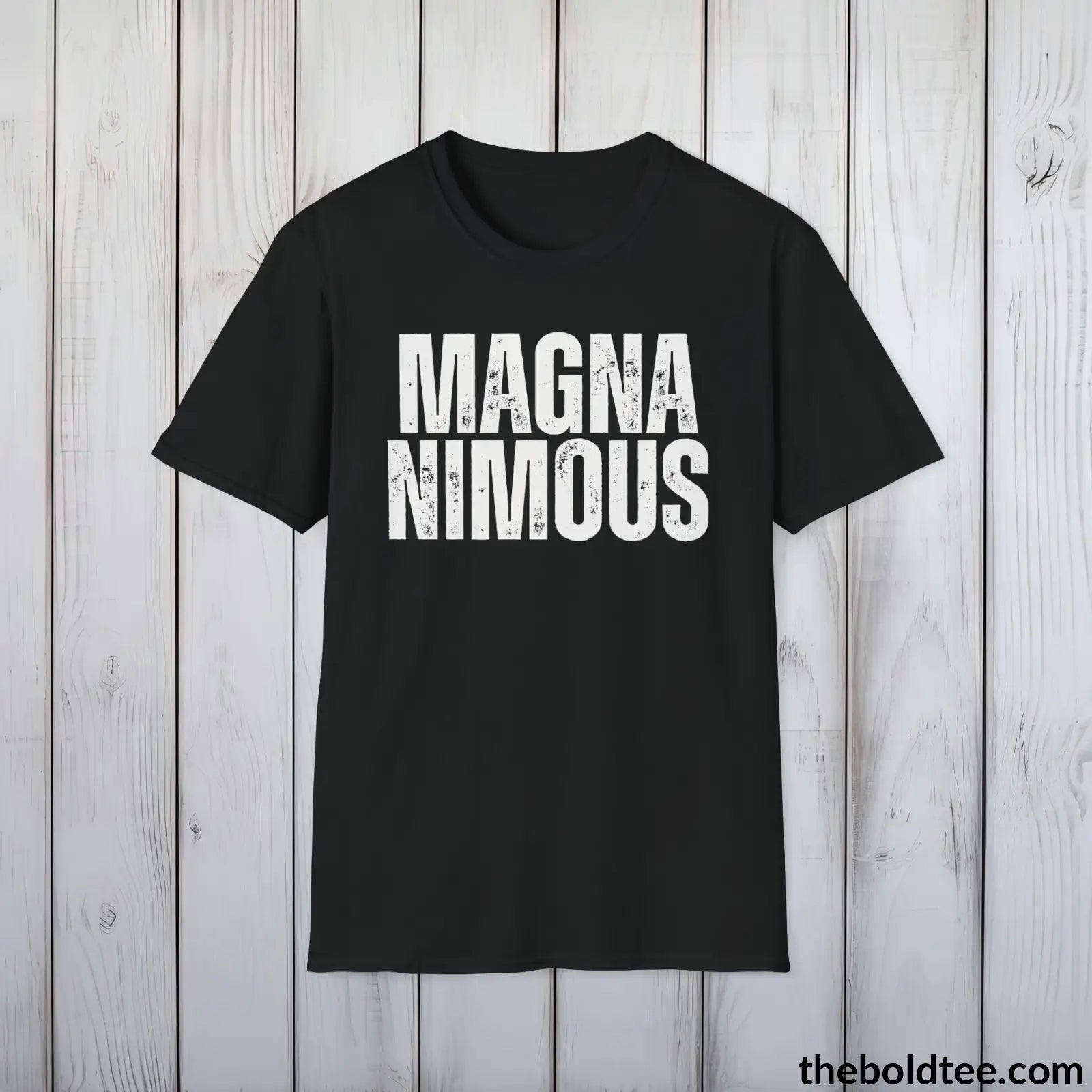 T-Shirt Black / S MAGNANIMOUS Tee - Casual, Sustainable & Soft Cotton Crewneck Unisex T-Shirt - 9 Bold Colors