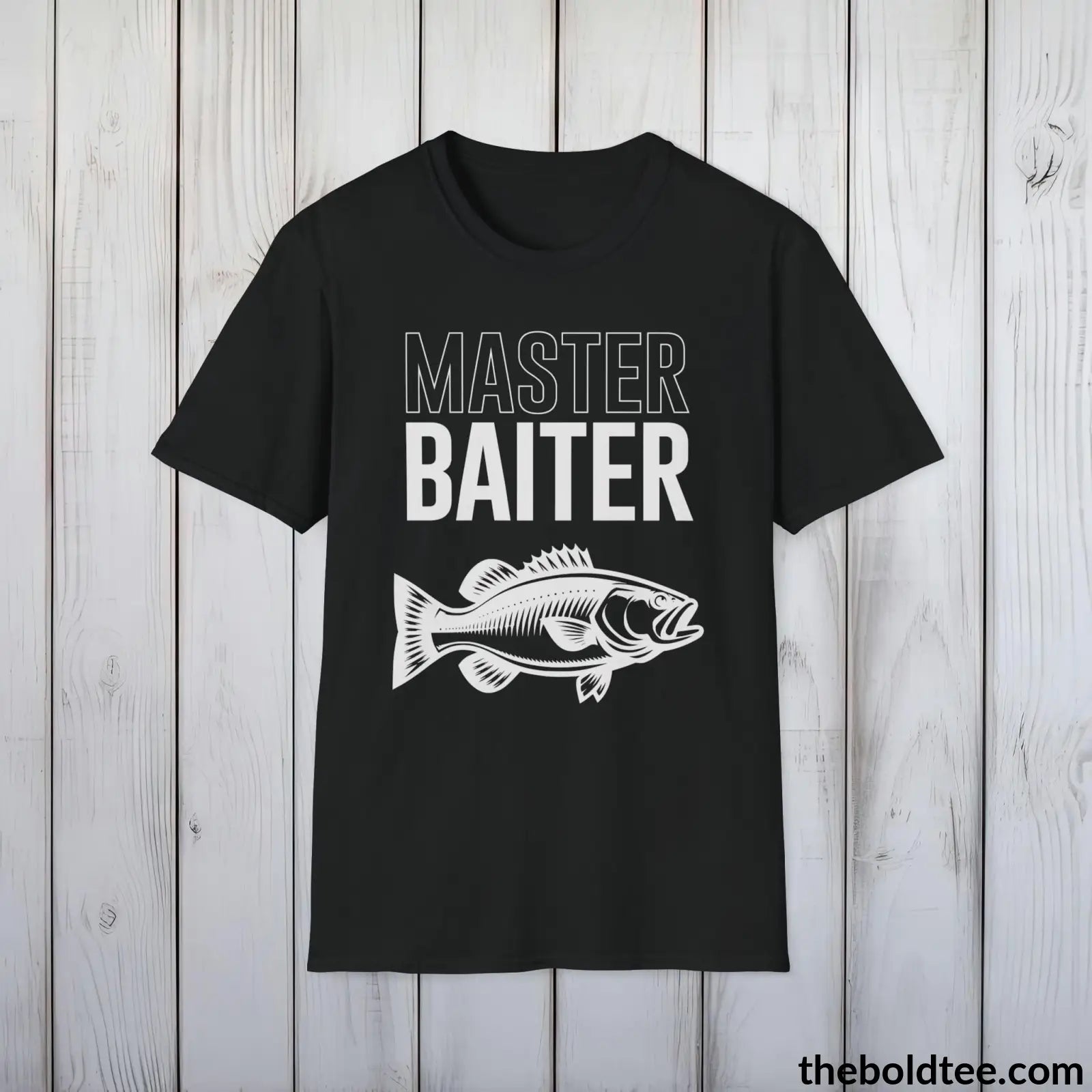 T-Shirt Black / S Master Baiter Fisher T-Shirt - Premium Fishing Graphic Tee - Fishing Gift For Fishermen - Epic Fishing T-Shirt - 9 Colors Available