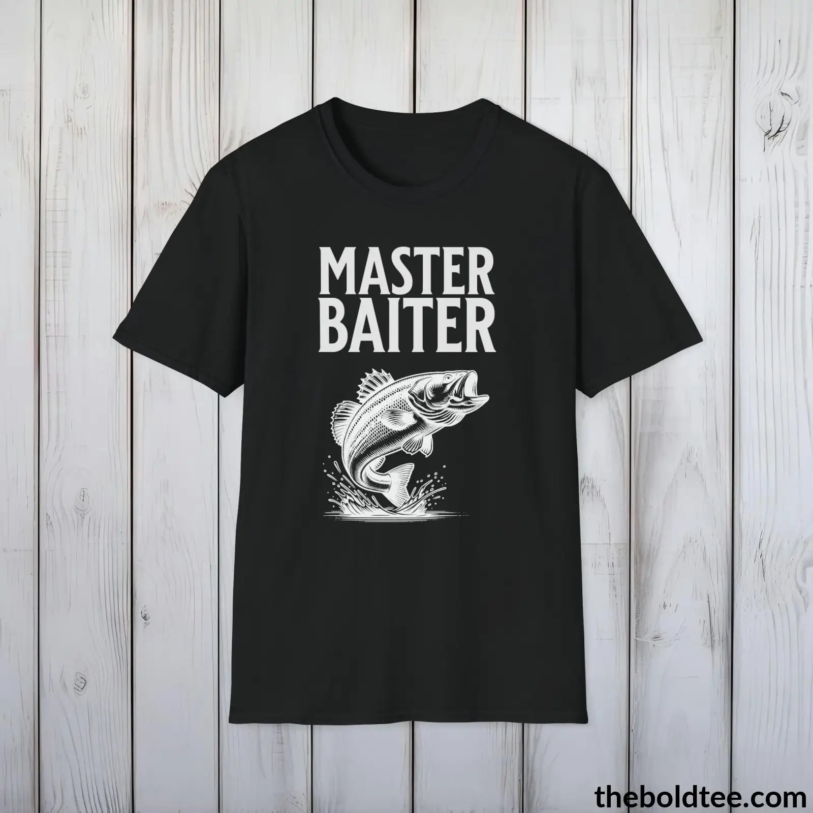 T-Shirt Black / S Master Baiter Fisher T-Shirt - Premium Fishing Graphic Tee - Fishing Gift For Fishermen - Relaxing Fishing T-Shirt - 9 Colors Available