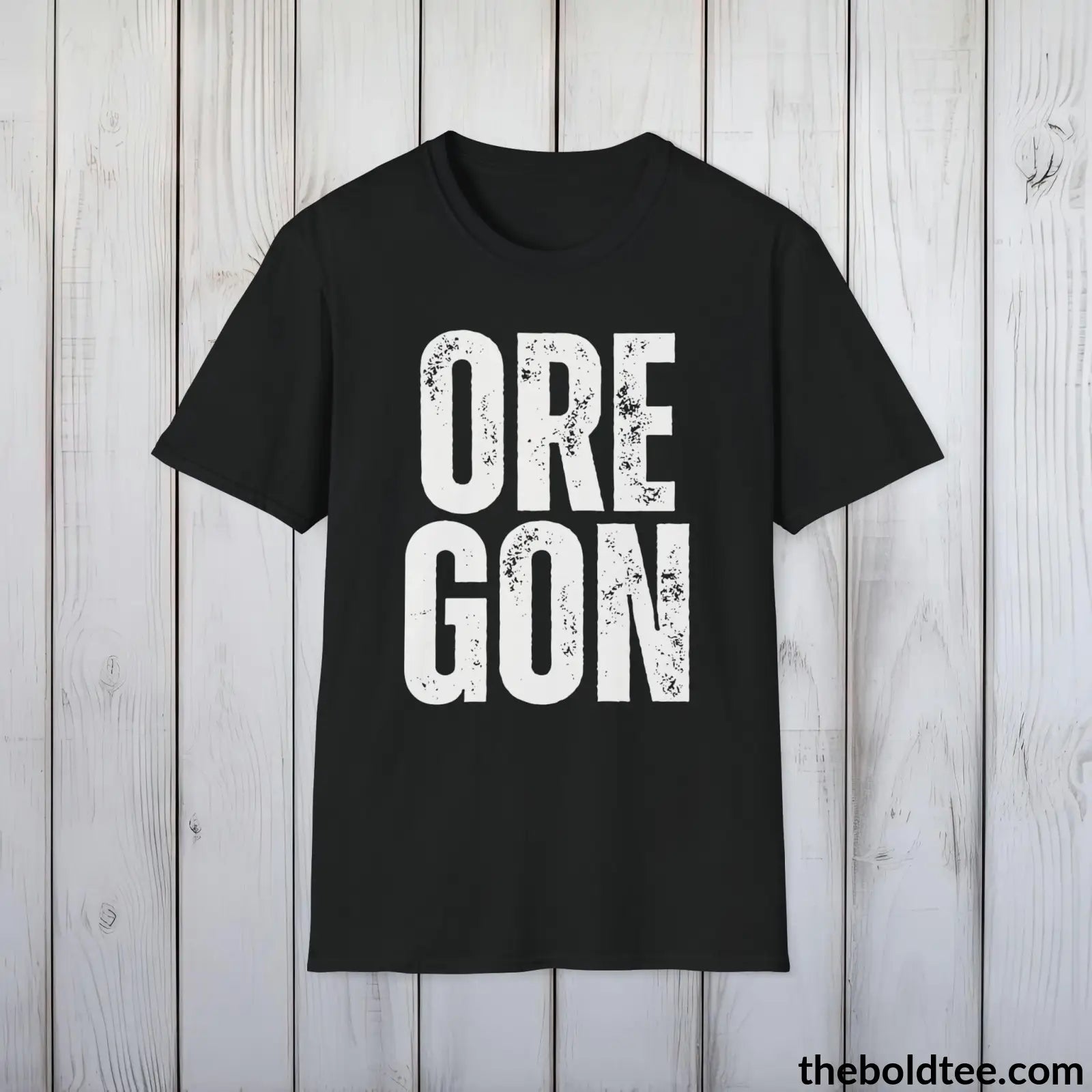 T-Shirt Black / S OREGON Tee - Casual, Sustainable & Soft Cotton Crewneck Unisex T-Shirt - 9 Bold Colors