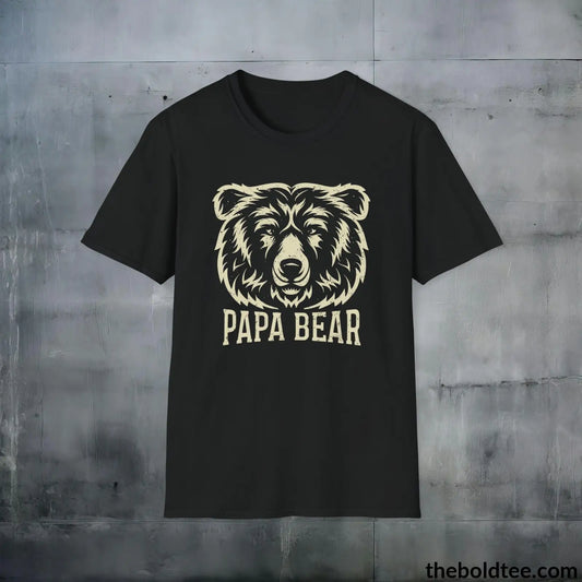 T-Shirt Black / S Papa Bear Family Leader T-Shirt - Father's Pride Tee for Awesome Dad's - Soft, Durable and Ethical Apparel in 3 Colors