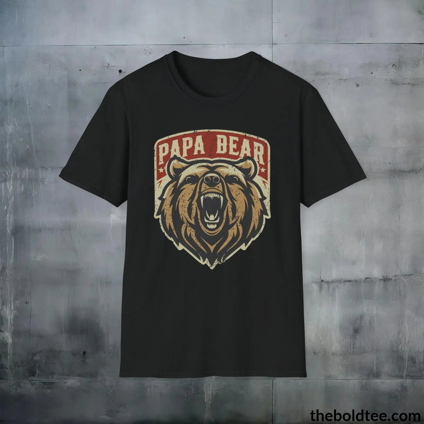 T-Shirt Black / S Papa Bear Family Leader T-Shirt - Father's Pride Tee for Awesome Dad's - Soft, Durable and Ethical Apparel in 3 Colors