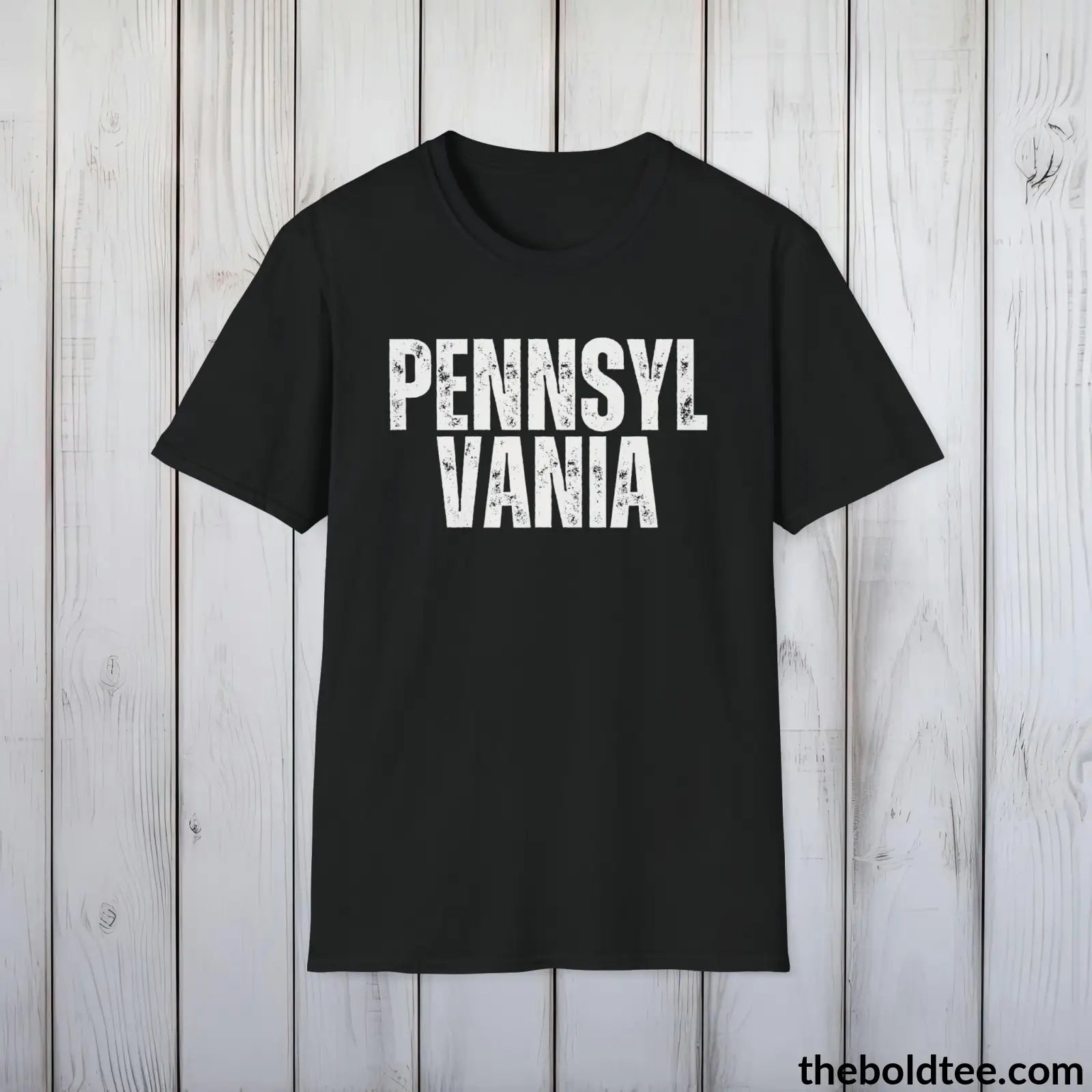 T-Shirt Black / S PENNSYLVANIA Tee - Casual, Sustainable & Soft Cotton Crewneck Unisex T-Shirt - 9 Bold Colors