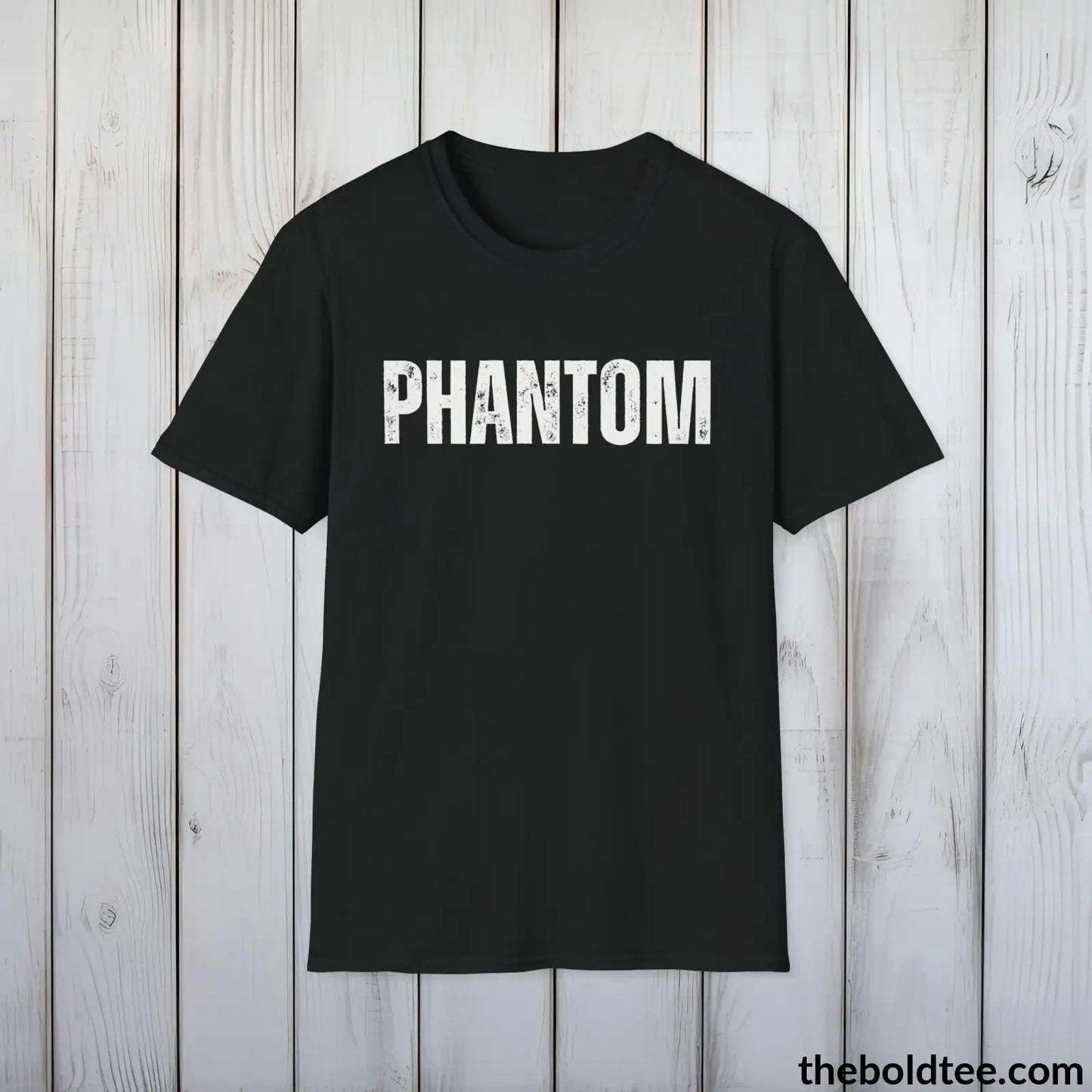 T-Shirt Black / S PHANTOM Tee - Battling Urban Chaos Tee - Bold Urbnan Cotton T-Shirt - 9 Epic Colors Available