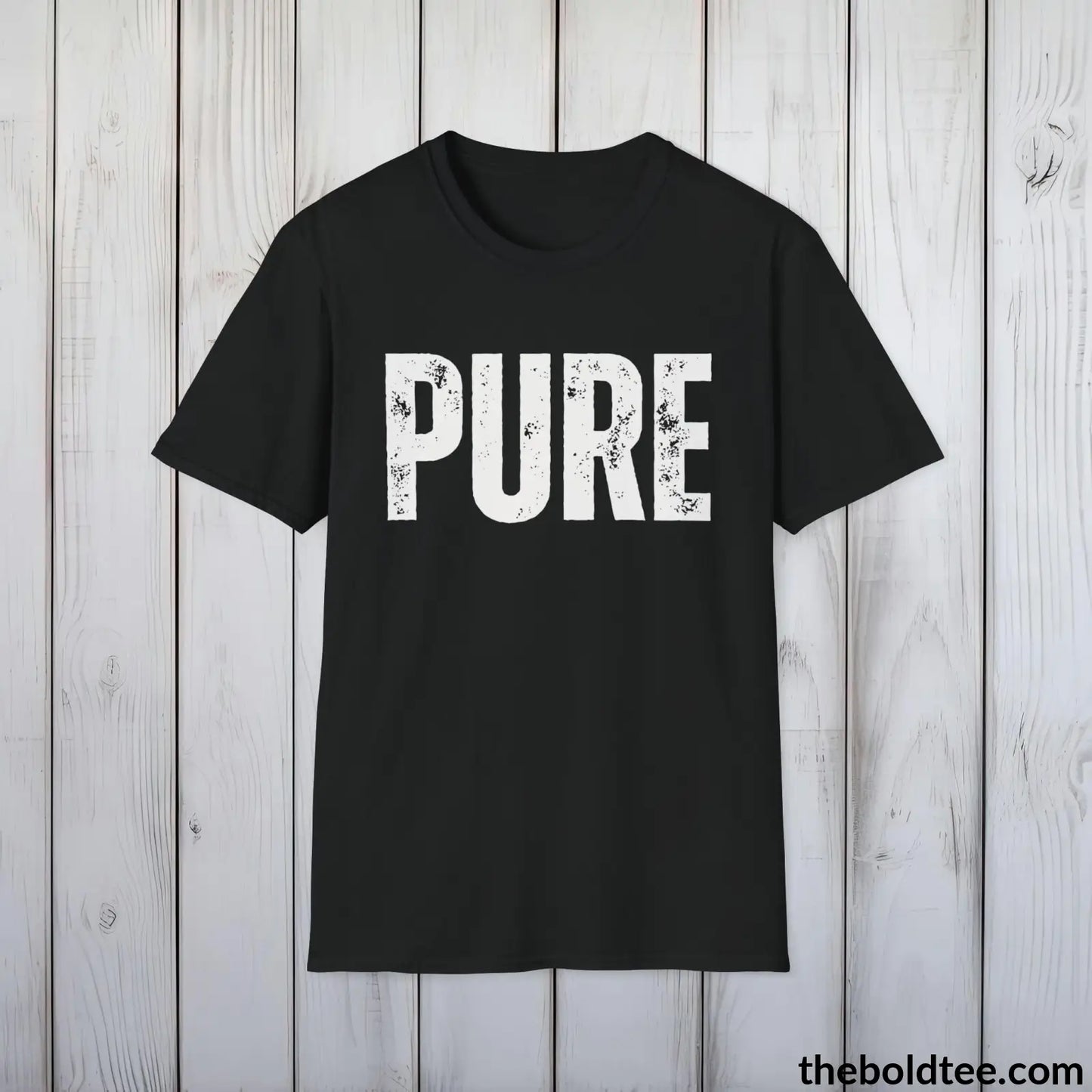 T-Shirt Black / S PURE Tee - Bold Urbnan Cotton T-Shirt - 9 Epic Colors Available