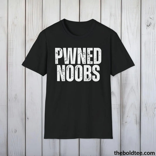 T-Shirt Black / S PWNED NOOBS Gamer Tee - Sustainable & Soft Cotton Crewneck Unisex T-Shirt - 9 Bold Colors