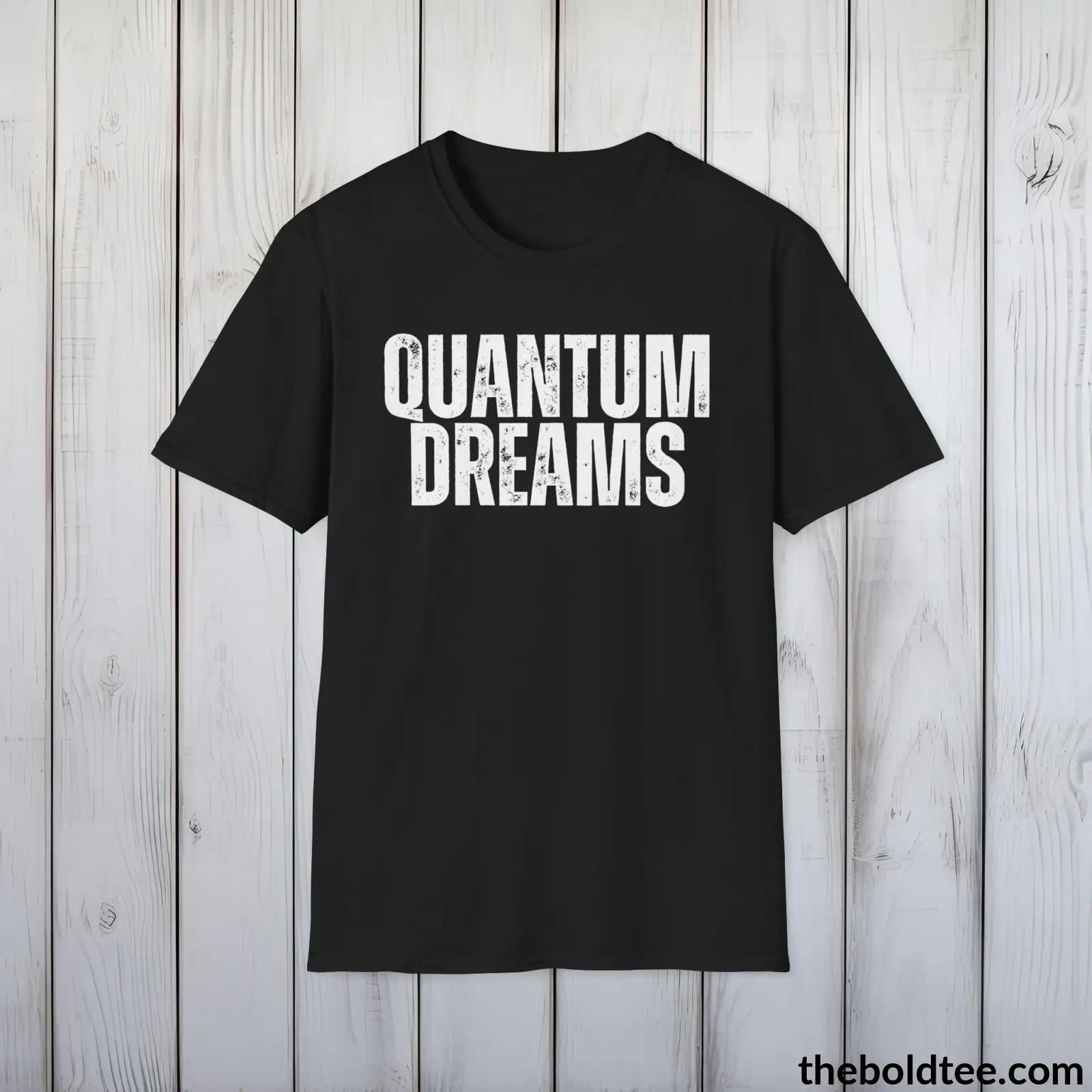 T-Shirt Black / S QUANTUM DREAMS Space Tee - Casual, Sustainable & Soft Cotton Crewneck Unisex T-Shirt - 9 Bold Colors