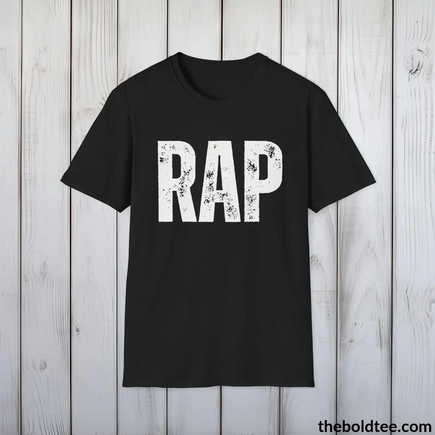 T-Shirt Black / S RAP Tee - Bold Urbnan Cotton T-Shirt - 9 Epic Colors Available