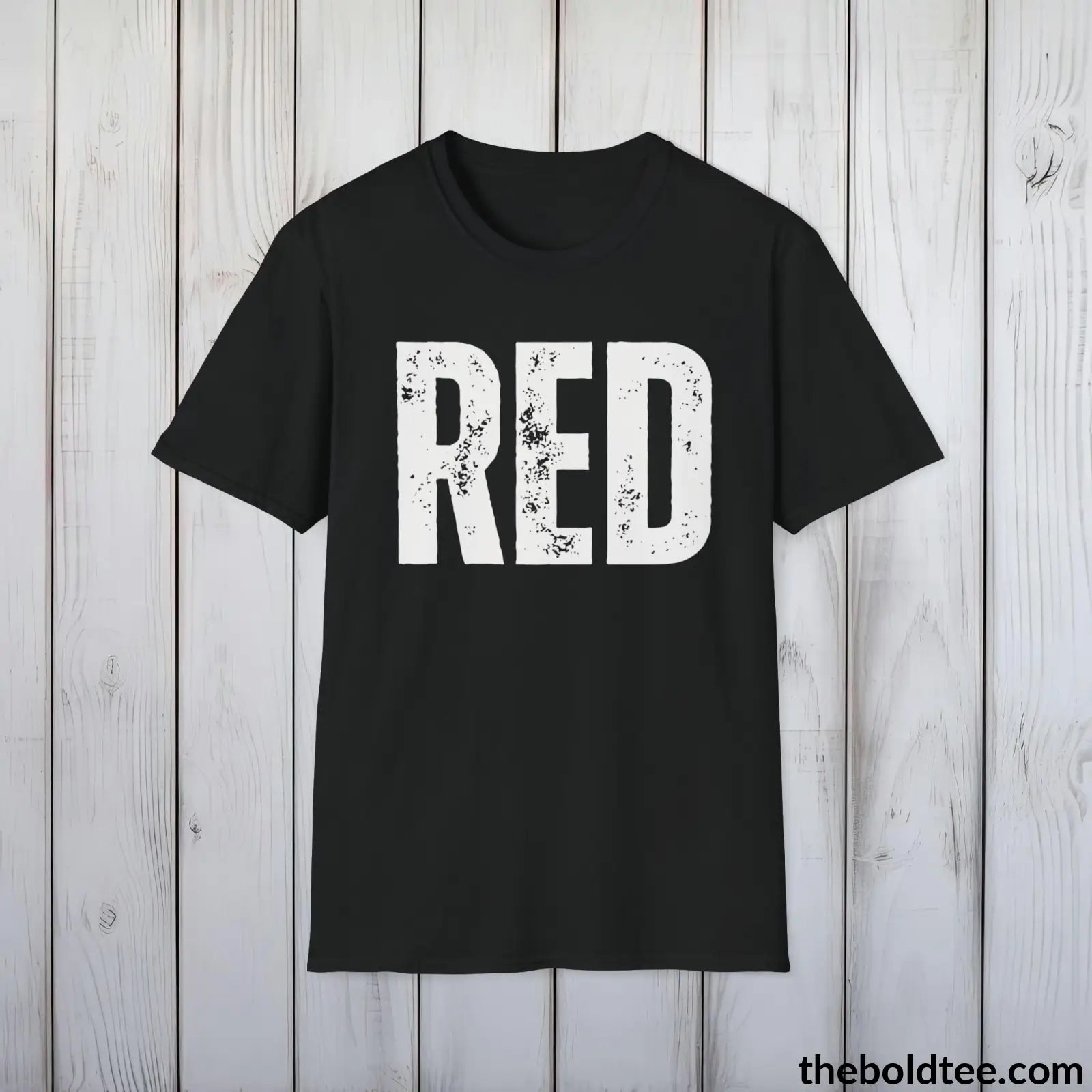 T-Shirt Black / S RED Tee - Bold Urbnan Cotton T-Shirt - 9 Epic Colors Available