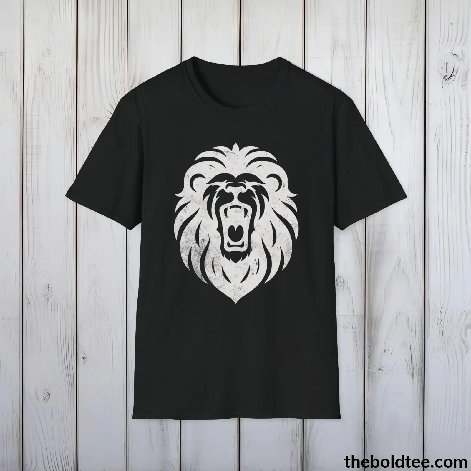 T-Shirt Black / S Roaring Lion Tee - Bold Urbnan Cotton T-Shirt - 9 Epic Colors Available