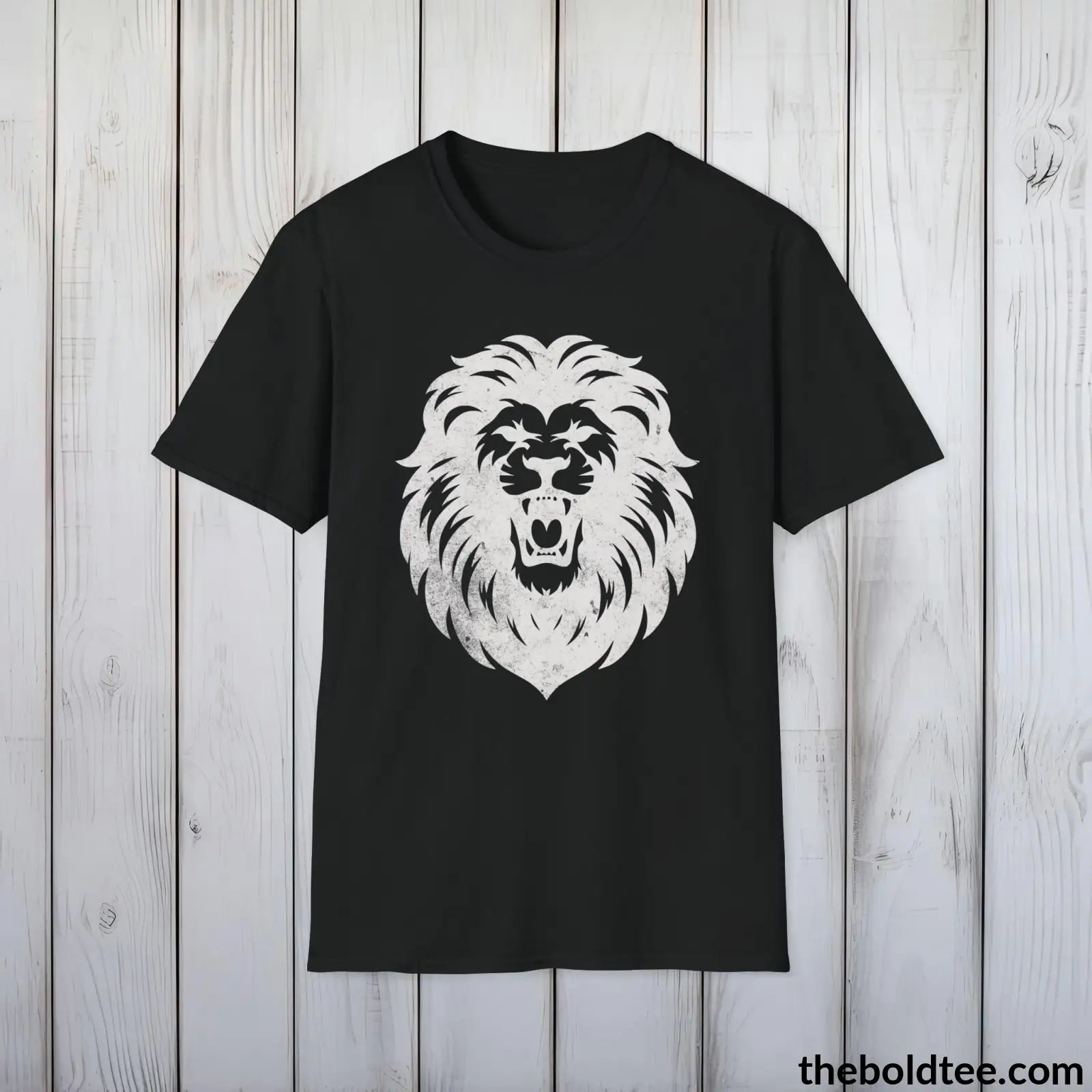 T-Shirt Black / S Roaring Lion Tee - Bold Urbnan Cotton T-Shirt - 9 Epic Colors Available