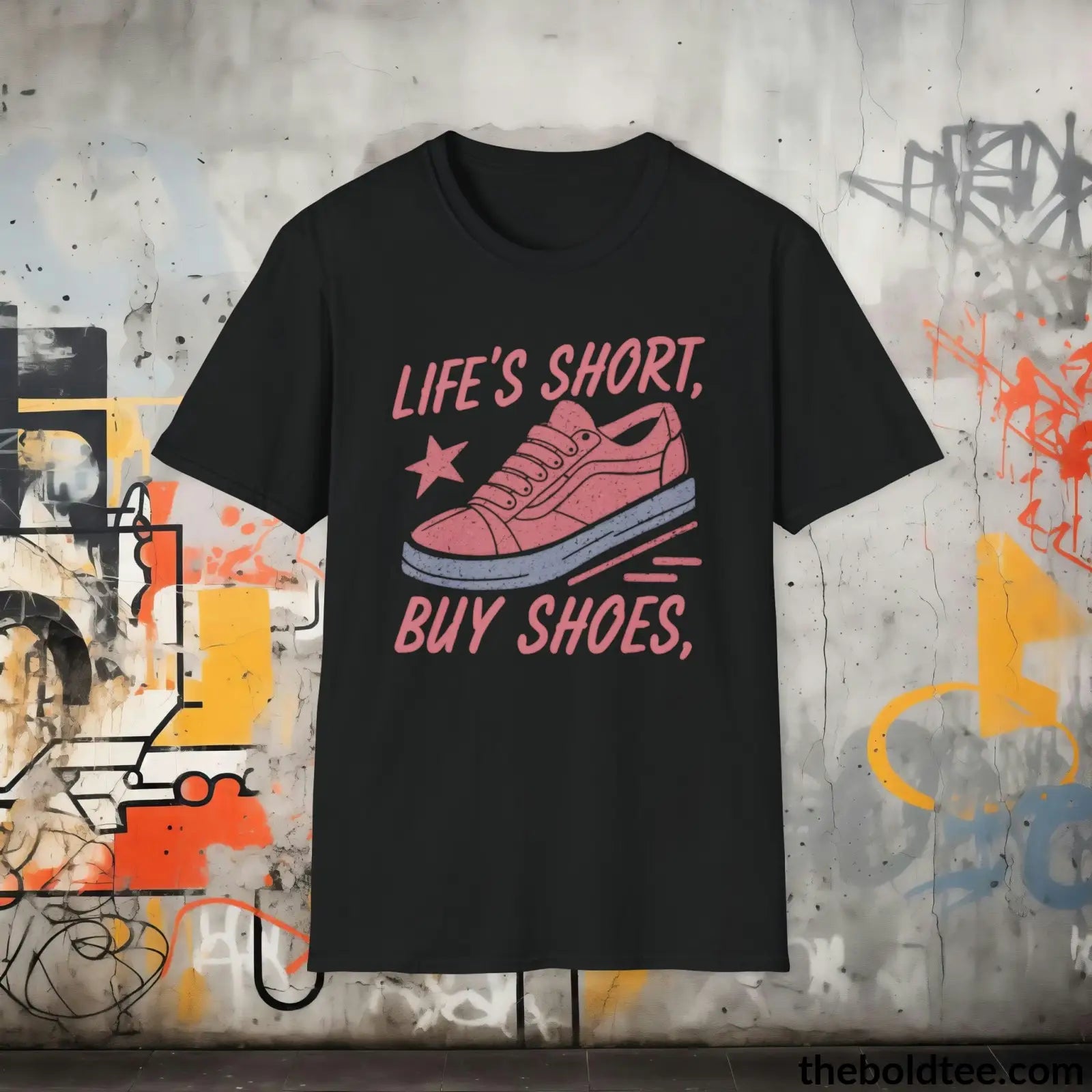 T-Shirt Black / S Shoe Lover's Delight T-Shirt - Sneaker Enthusiast's Softstyle Shirt - Perfect Gift for Cool Friends - 100% Ring-Spun Cotton - 3 Colors