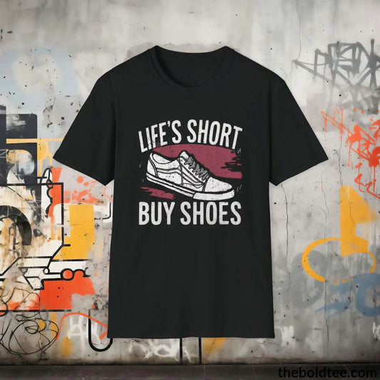 T-Shirt Black / S Shoe Lover's Delight T-Shirt - Sneaker Enthusiast's Softstyle Shirt - Perfect Gift for Cool Friends - 100% Ring-Spun Cotton - 3 Colors