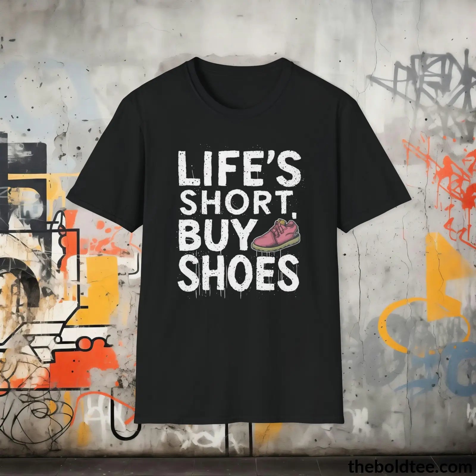 T-Shirt Black / S Shoe Lover's Delight T-Shirt - Sneaker Enthusiast's Softstyle Shirt - Perfect Gift for Cool Friends - 100% Ring-Spun Cotton - 3 Colors