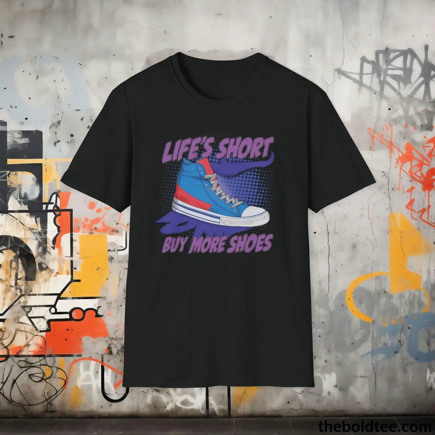 T-Shirt Black / S Shoe Lover's Delight T-Shirt - Sneaker Enthusiast's Softstyle Shirt - Perfect Gift for Cool Friends - 100% Ring-Spun Cotton - 3 Colors