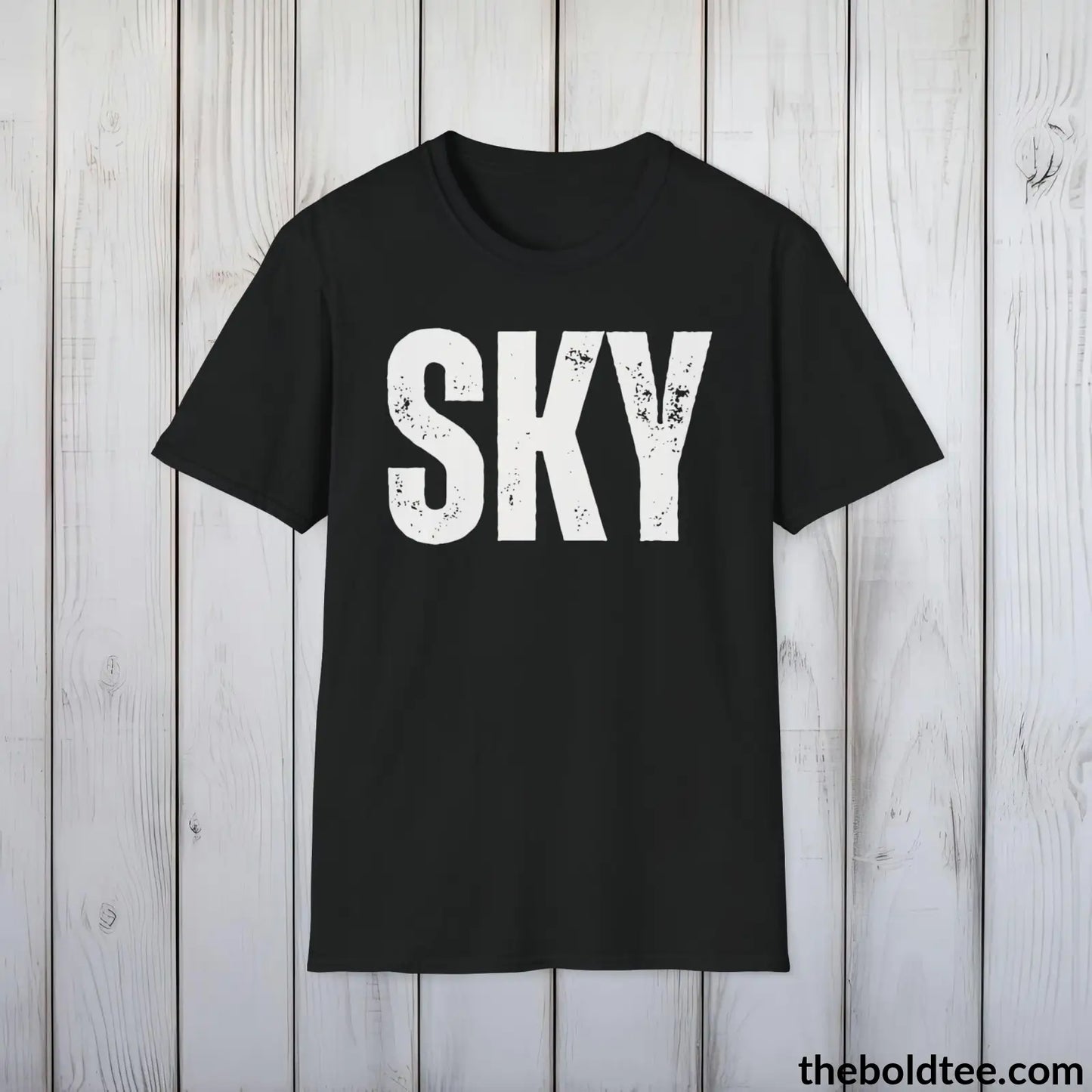 T-Shirt Black / S SKY Tee - Bold Urbnan Cotton T-Shirt - 9 Epic Colors Available