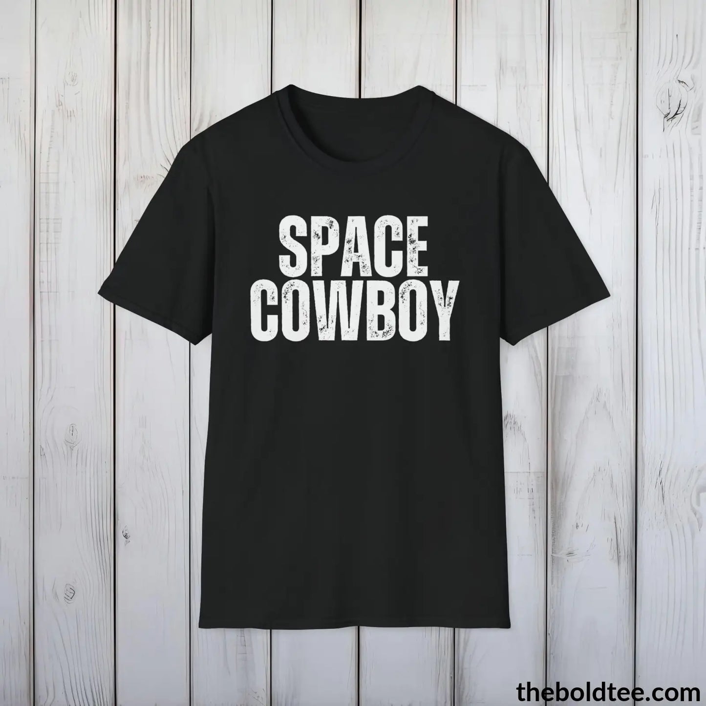 T-Shirt Black / S SPACE COWBOY Tee - Casual, Sustainable & Soft Cotton Crewneck Unisex T-Shirt - 9 Bold Colors