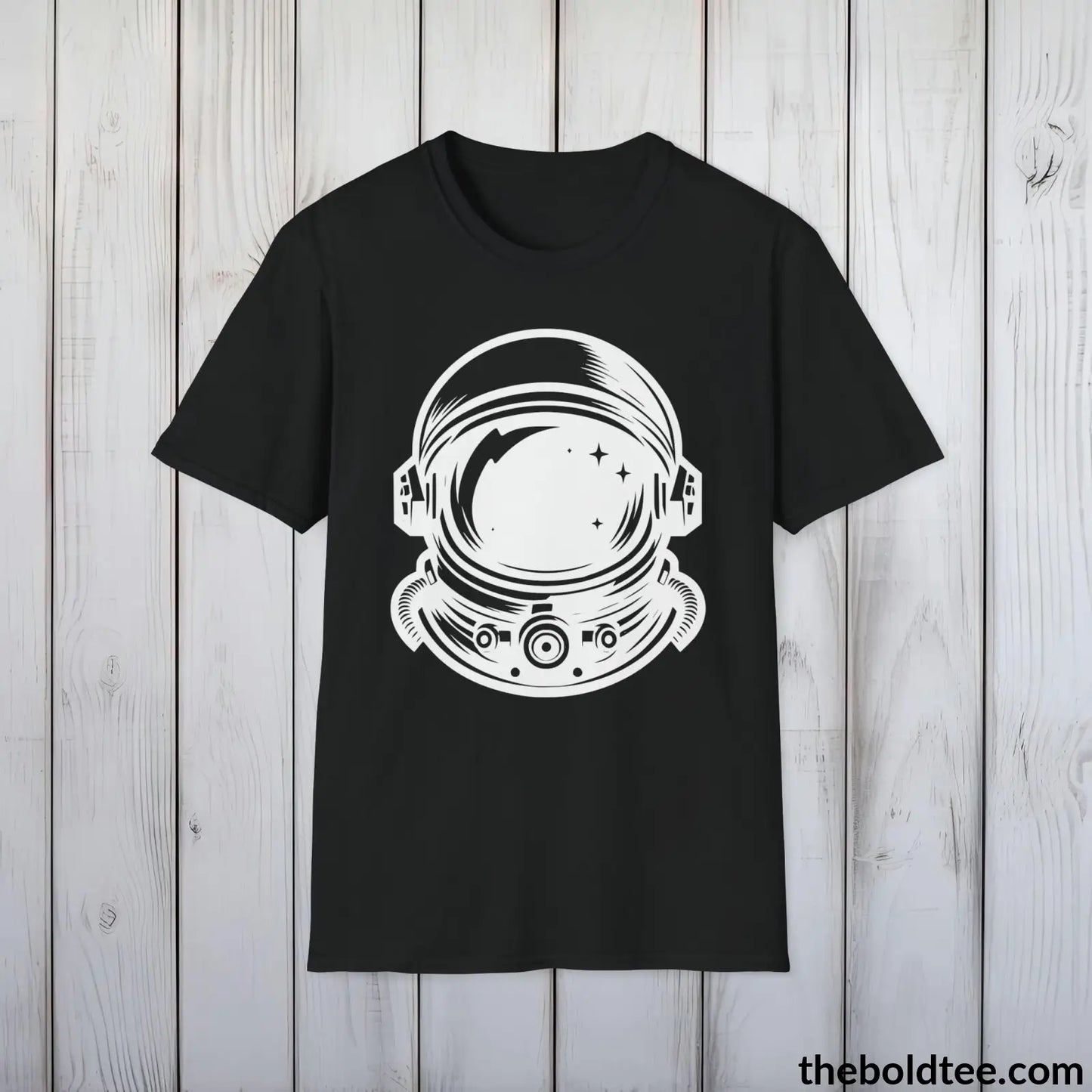 T-Shirt Black / S Space Ship Tee - Sustainable & Soft Cotton Crewneck Unisex T-Shirt - 9 Bold Colors