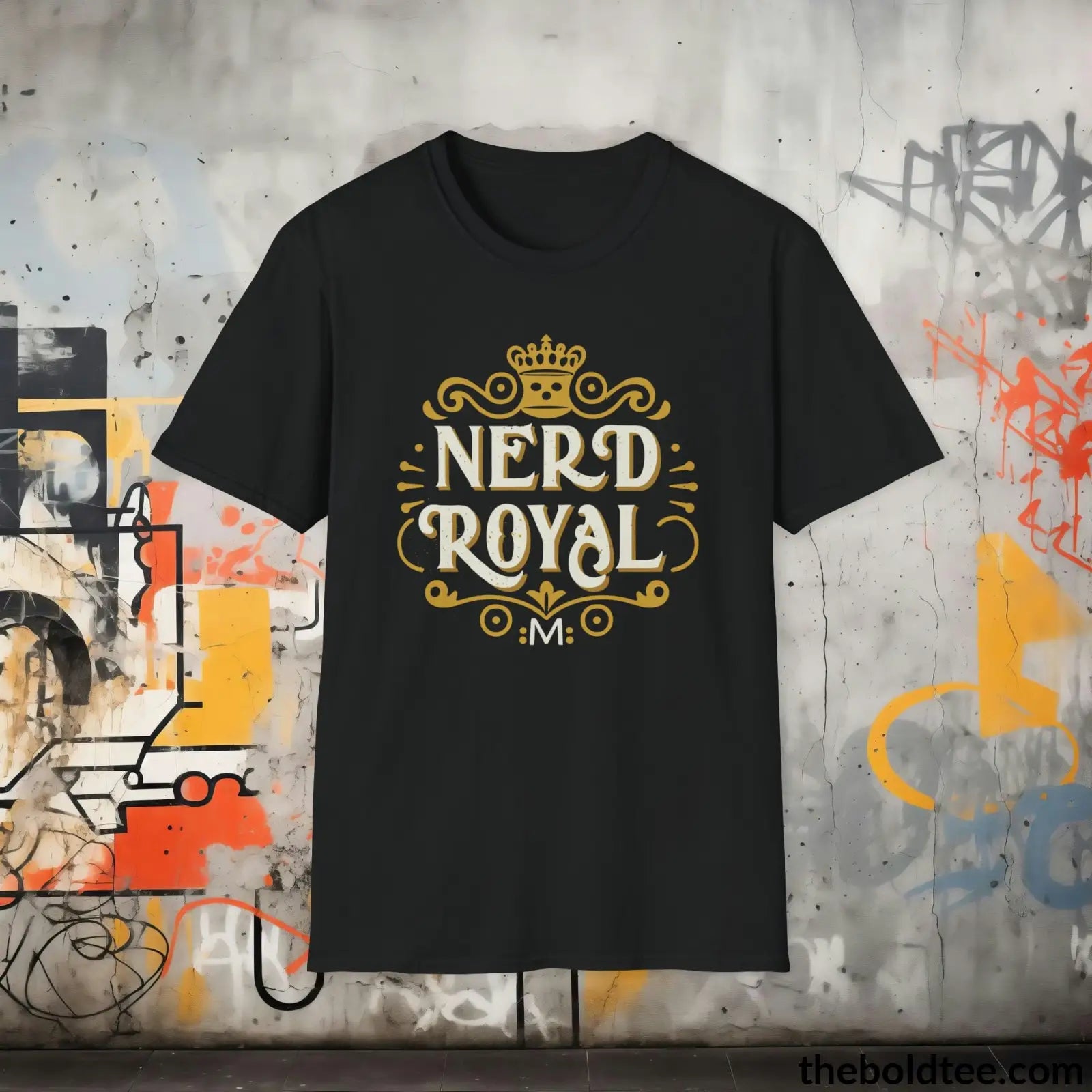 T-Shirt Black / S Stylish Nerd Royal T-Shirt - Ultimate Unisex Soft-Style Cotton Blend Tee in 3 Classic Colors - Perfect Geek Chic Royalty Gamer Nerd Gift