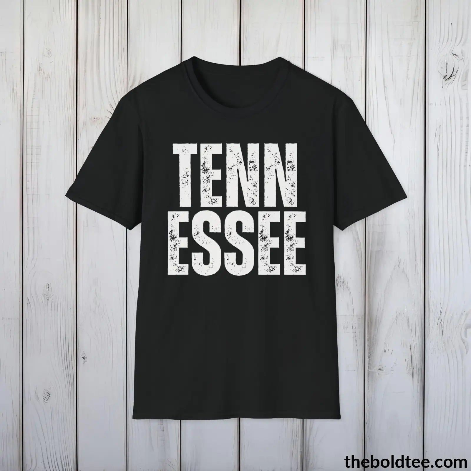 T-Shirt Black / S TENNESSEE Tee - Casual, Sustainable & Soft Cotton Crewneck Unisex T-Shirt - 9 Bold Colors