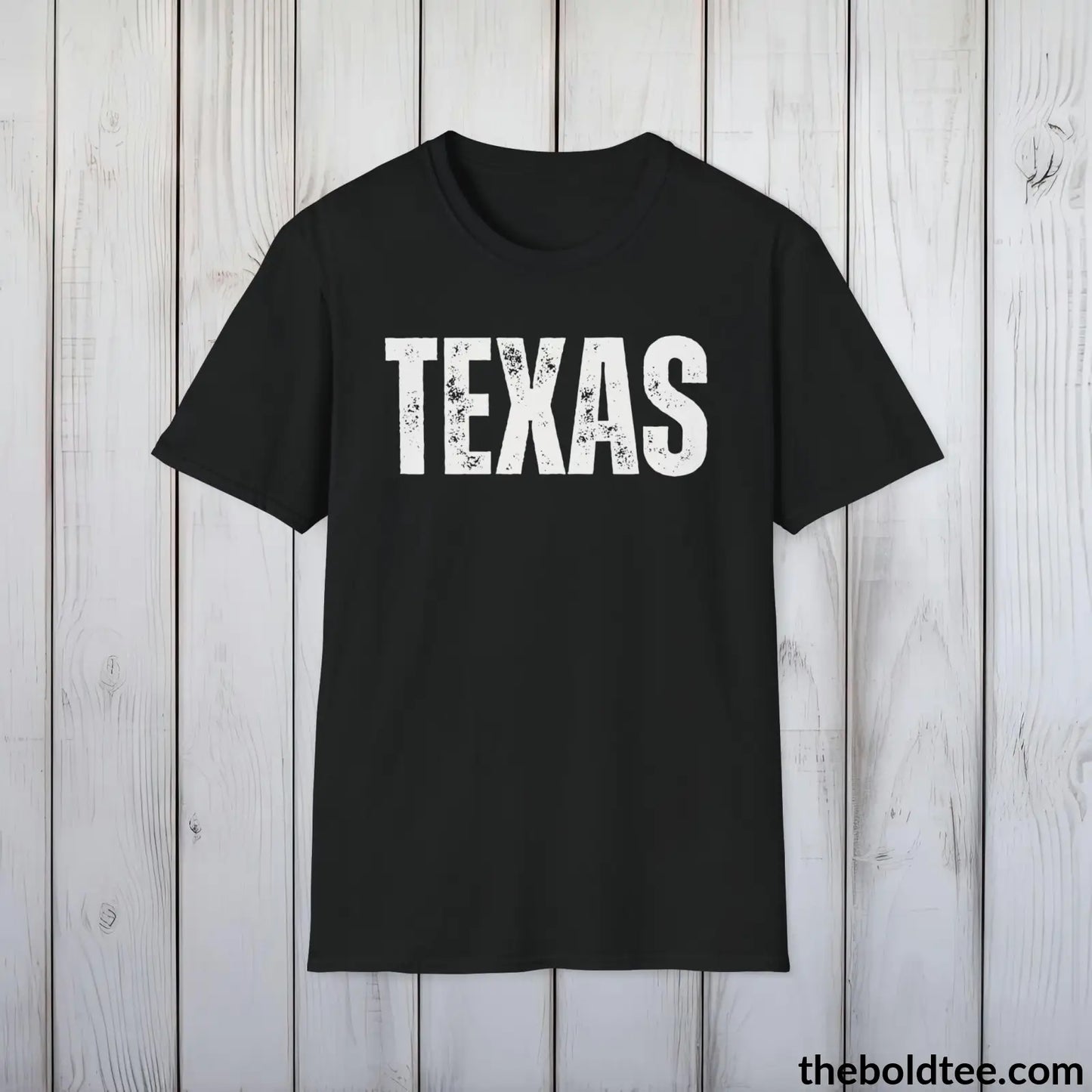 T-Shirt Black / S TEXAS Tee - Casual, Sustainable & Soft Cotton Crewneck Unisex T-Shirt - 9 Bold Colors