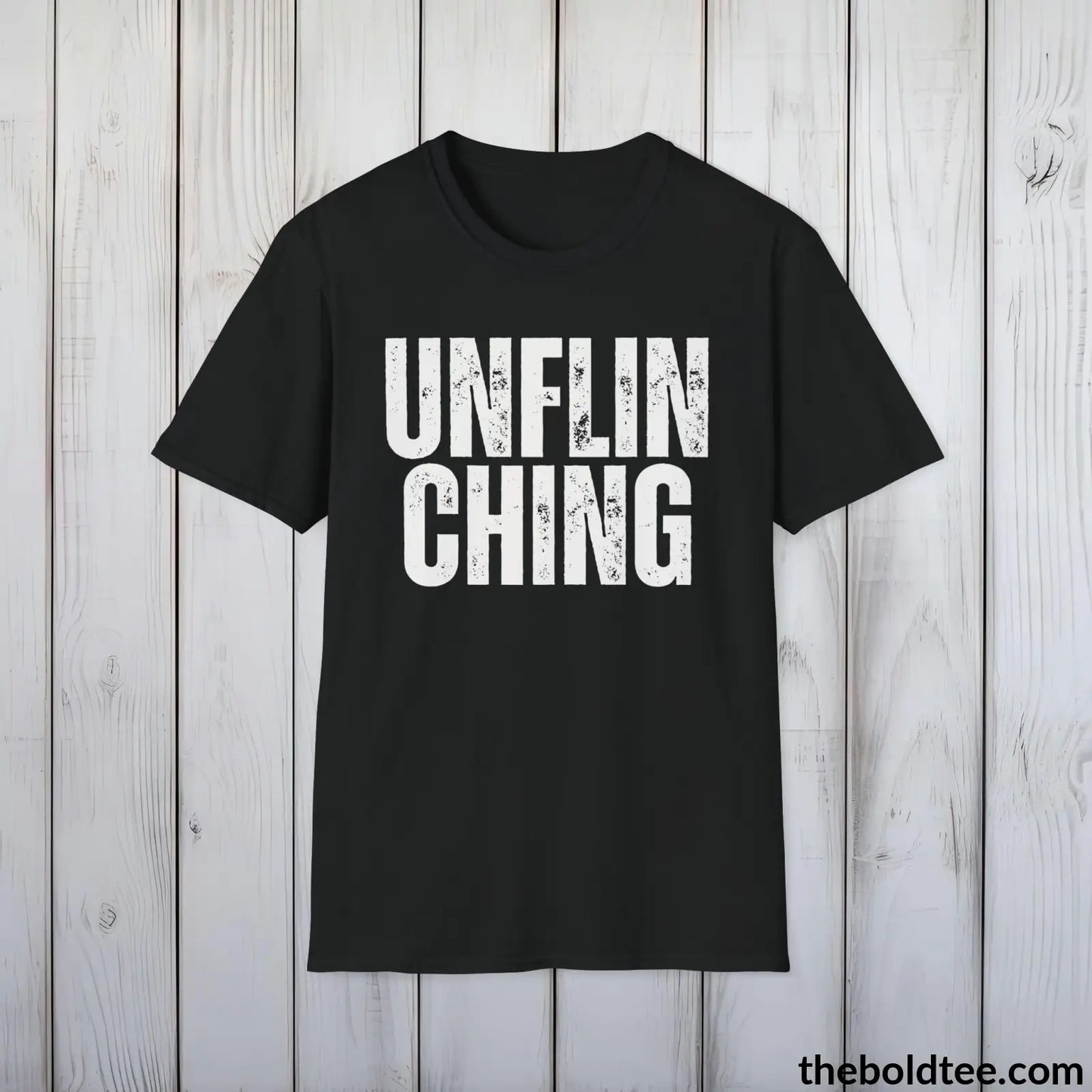 T-Shirt Black / S UNFLINCHING Tee - Casual, Sustainable & Soft Cotton Crewneck Unisex T-Shirt - 9 Bold Colors