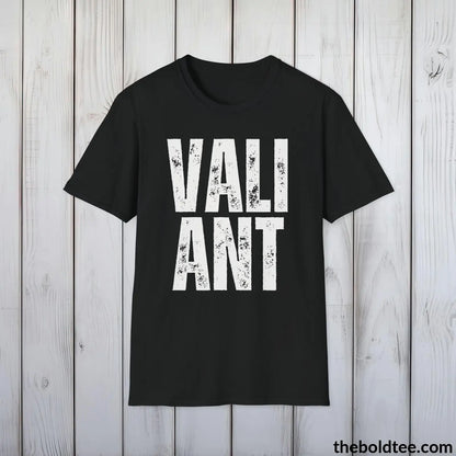 T-Shirt Black / S VALIANT Tee - Casual, Sustainable & Soft Cotton Crewneck Unisex T-Shirt - 9 Bold Colors