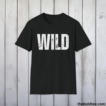 T-Shirt Black / S WILD Tee - Bold Urbnan Cotton T-Shirt - 9 Epic Colors Available