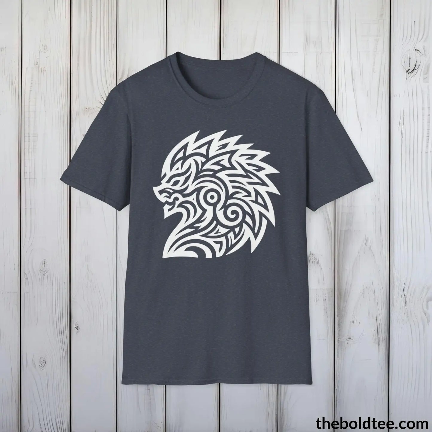 T-Shirt Bold Tribal Pattern Tee - Premium Soft Cotton Crewneck Unisex T-Shirt - 9 Bold Colors