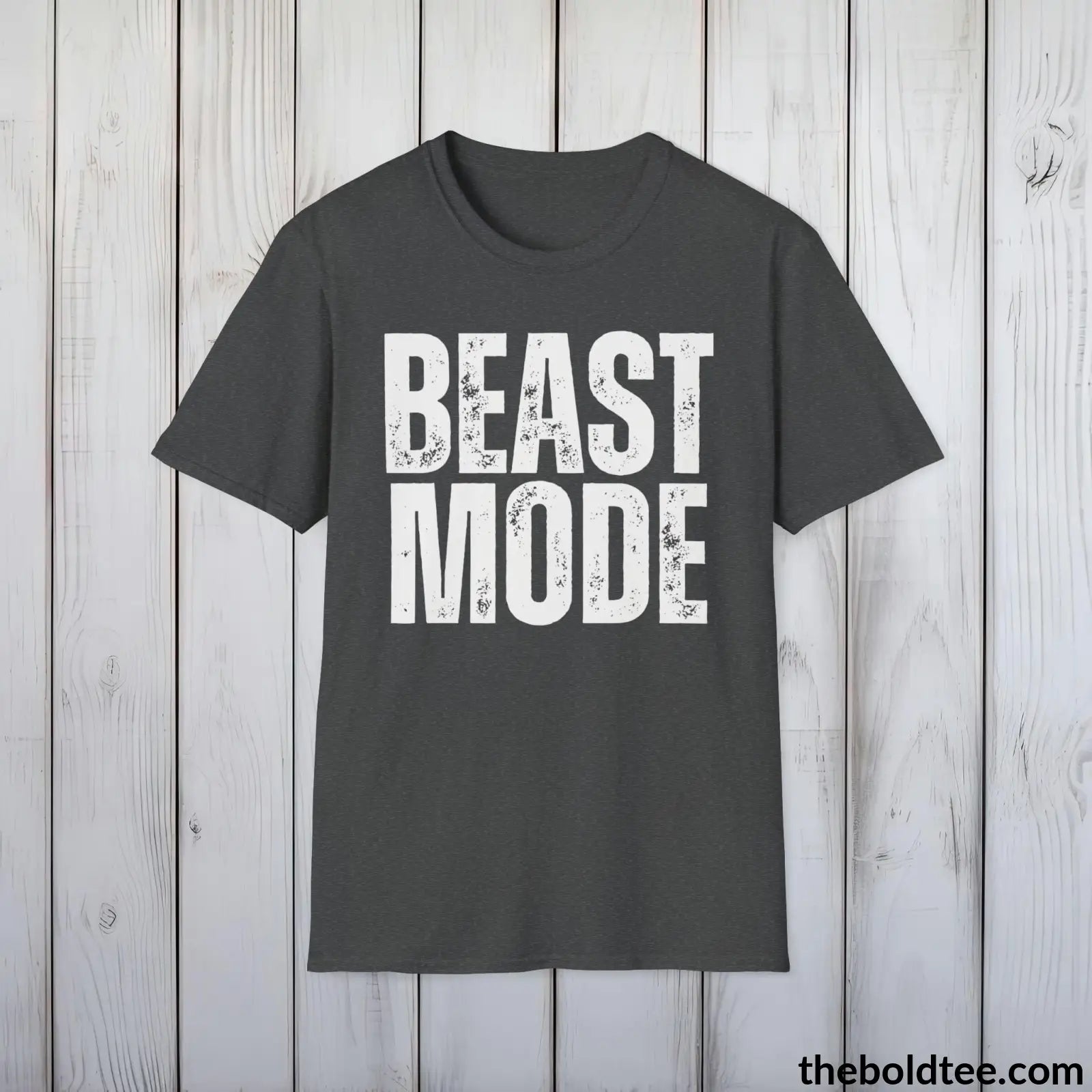 T-Shirt Dark Heather / S Bold BEAST MODE Tee - Premium Cotton Crewneck Unisex T-Shirt - 9 Bold Colors