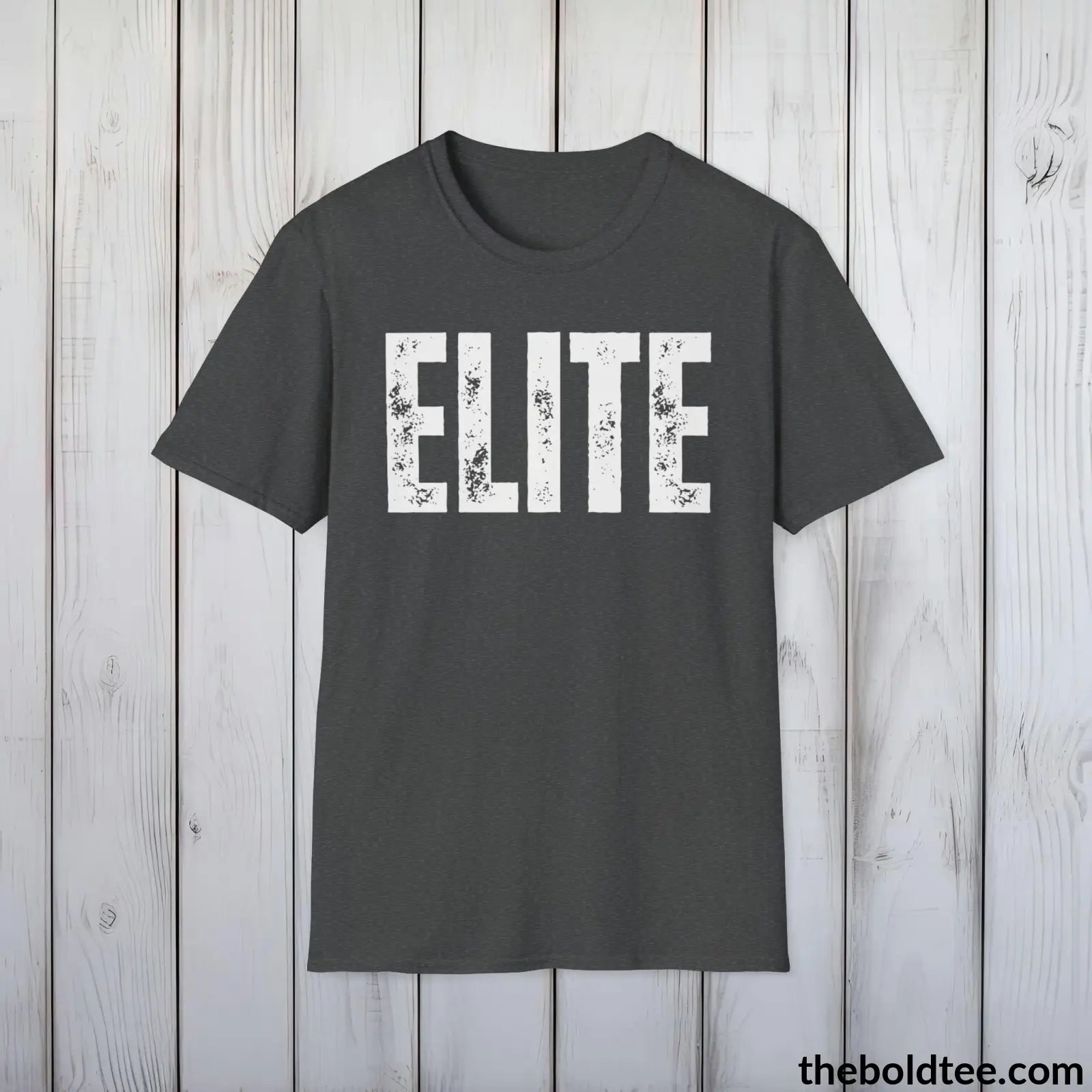 T-Shirt Dark Heather / S Bold ELITE Tee - Premium Cotton Crewneck Unisex T-Shirt - 9 Bold Colors