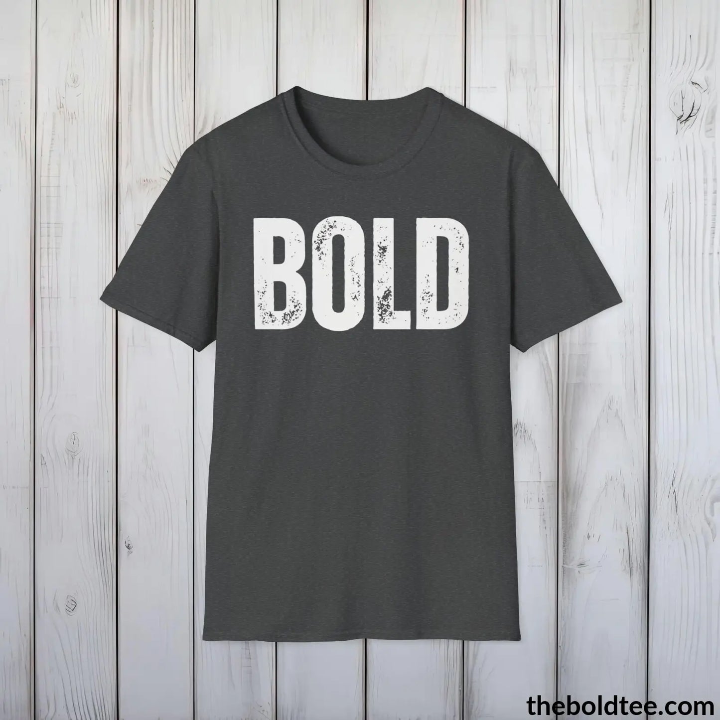 T-Shirt Dark Heather / S BOLD Tee - Premium Cotton Crewneck Unisex T-Shirt - 9 Bold Colors