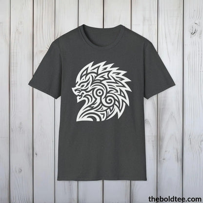 T-Shirt Dark Heather / S Bold Tribal Pattern Tee - Premium Soft Cotton Crewneck Unisex T-Shirt - 9 Bold Colors