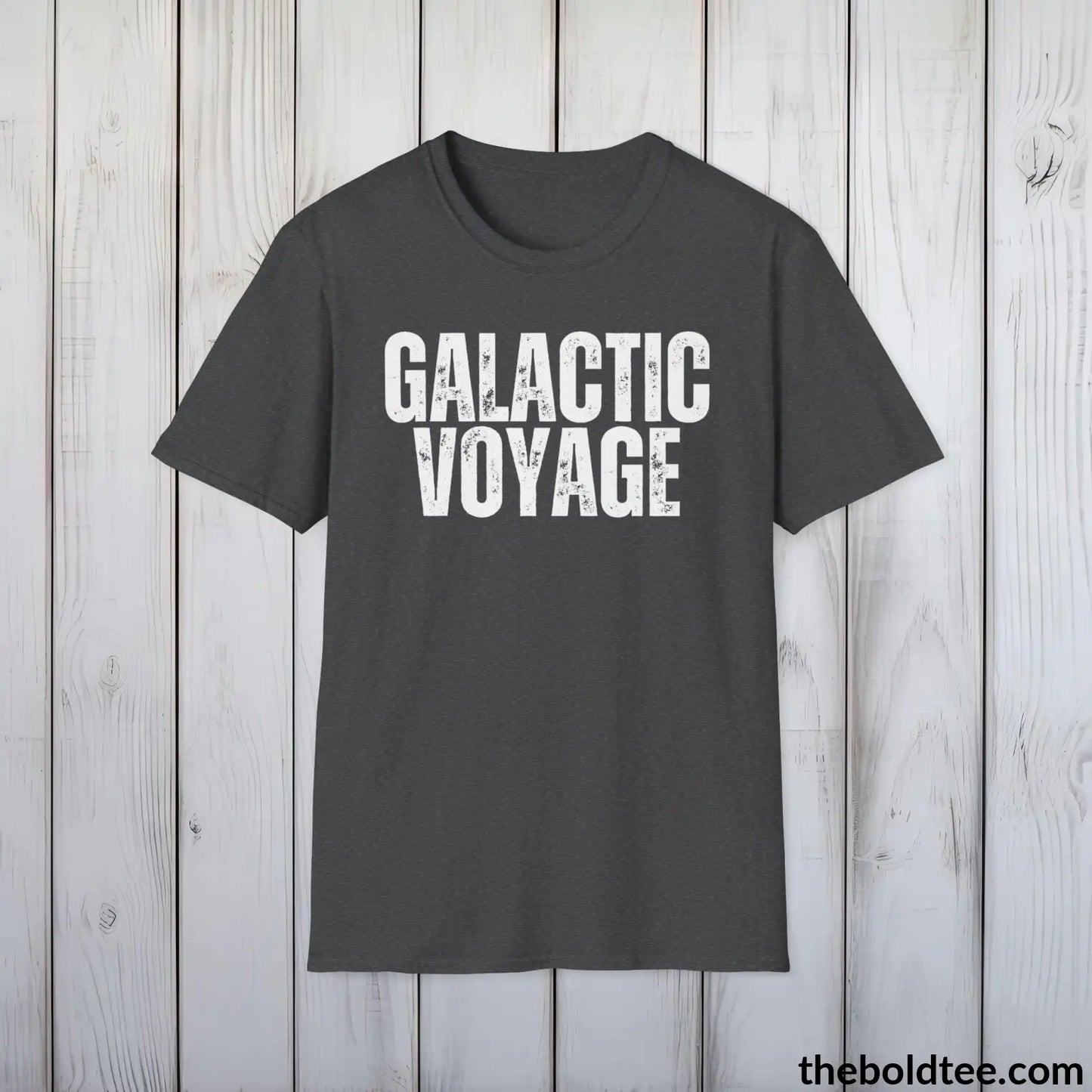 T-Shirt Dark Heather / S GALACTIC VOYAGE Space Tee - Casual, Sustainable & Soft Cotton Crewneck Unisex T-Shirt - 9 Bold Colors