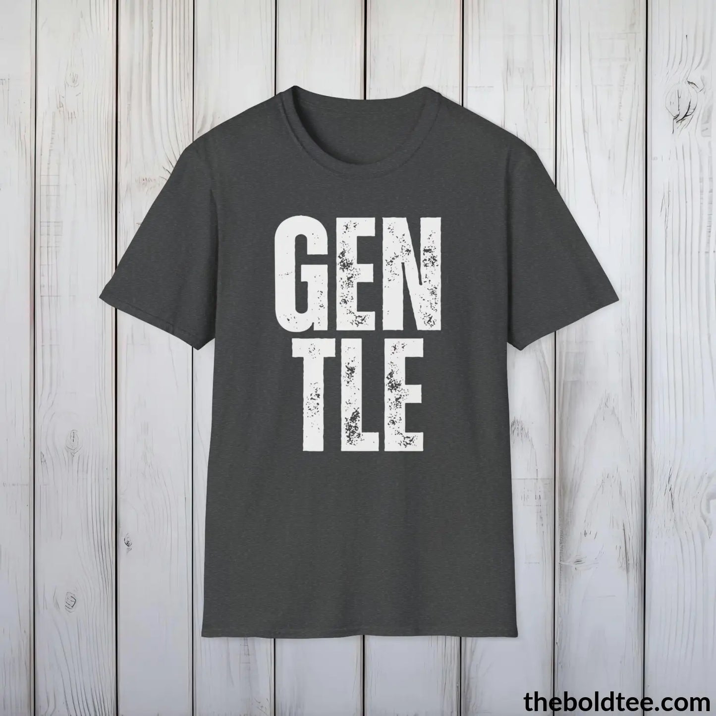 T-Shirt Dark Heather / S GENTLE Tee - Casual, Sustainable & Soft Cotton Crewneck Unisex T-Shirt - 9 Bold Colors