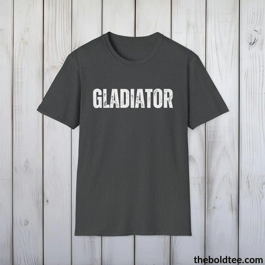 T-Shirt Dark Heather / S GLADIATOR Tee - Bold Urbnan Cotton T-Shirt - 9 Epic Colors Available