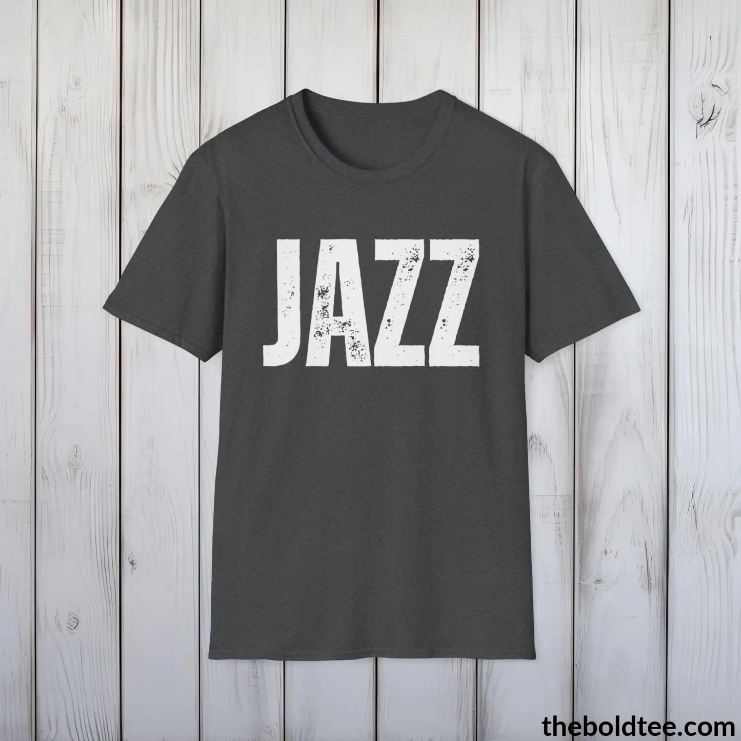 T-Shirt Dark Heather / S JAZZ Tee - Bold Urbnan Cotton T-Shirt - 9 Epic Colors Available