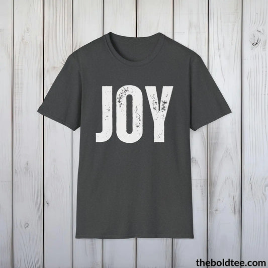 T-Shirt Dark Heather / S JOY Tee - Bold Urbnan Cotton T-Shirt - 9 Epic Colors Available