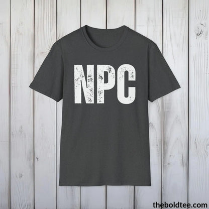 T-Shirt Dark Heather / S NPC Gamer Tee - Sustainable & Soft Cotton Crewneck Unisex T-Shirt - 9 Bold Colors