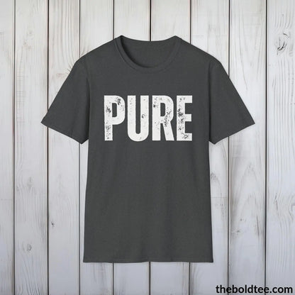 T-Shirt Dark Heather / S PURE Tee - Bold Urbnan Cotton T-Shirt - 9 Epic Colors Available