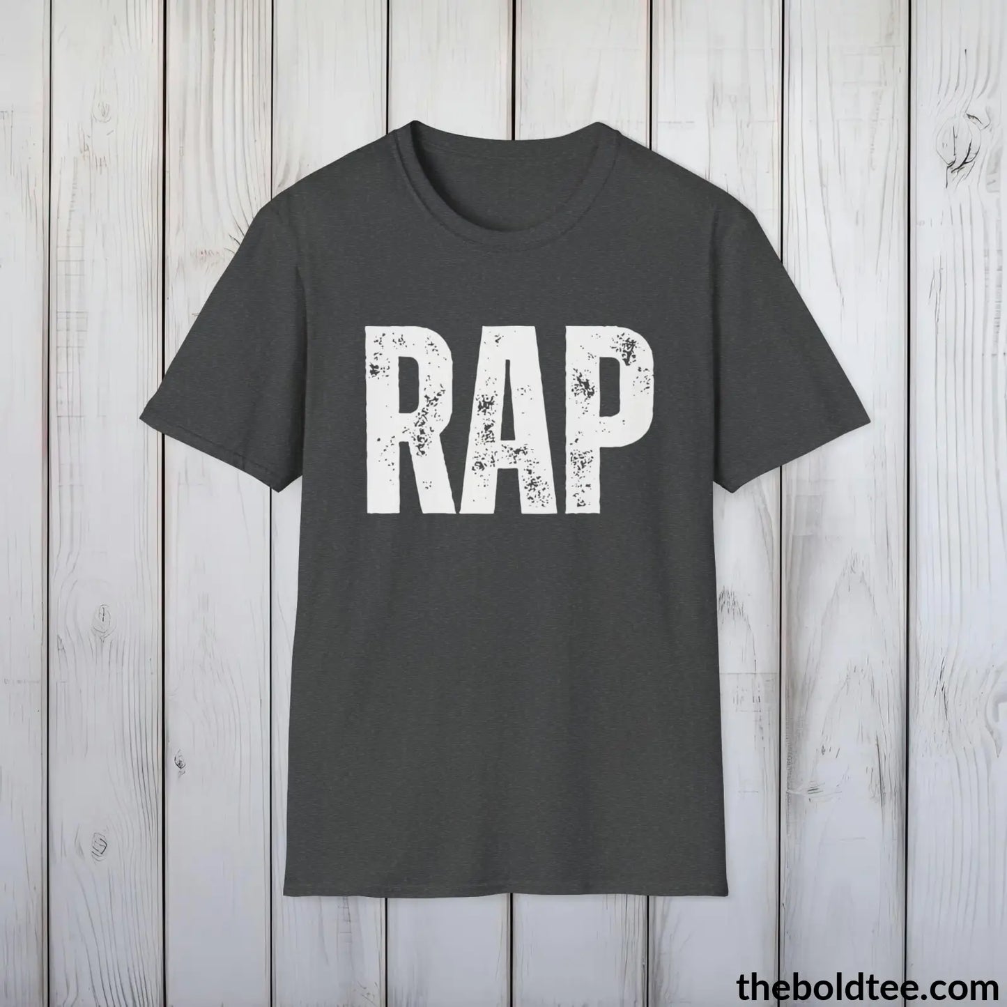 T-Shirt Dark Heather / S RAP Tee - Bold Urbnan Cotton T-Shirt - 9 Epic Colors Available