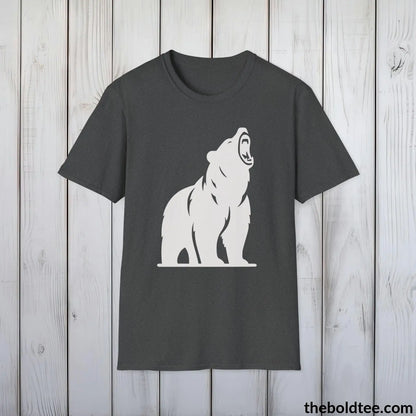 T-Shirt Dark Heather / S Roaring Bear Tee - Bold Urbnan Cotton T-Shirt - 9 Epic Dark Colors Available