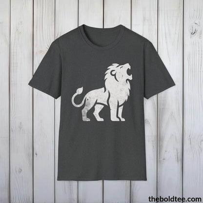 T-Shirt Dark Heather / S Roaring Lion Tee - Bold Urbnan Cotton T-Shirt - 9 Epic Colors Available