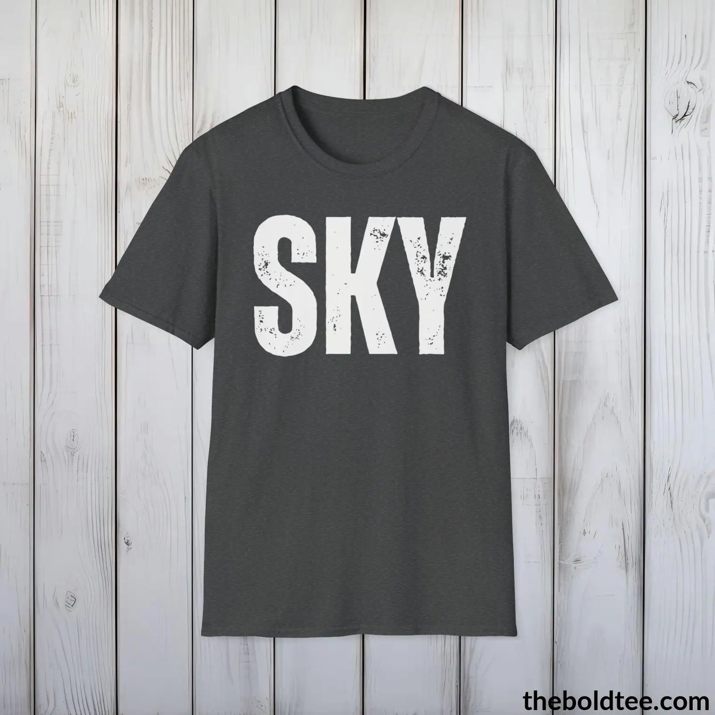 T-Shirt Dark Heather / S SKY Tee - Bold Urbnan Cotton T-Shirt - 9 Epic Colors Available